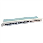 Intellinet 24-Port Cat6a Patchpanel geschirmt 1HE Kabeleinführung 90° abgewinkelt schwarz 24 portů patch panel 483 mm (1