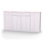 Nábytek Mikulík Komoda VARIO 6 - šedé úchytky ROZMĚR: (š/v/hl.) 140 x 86,5 x 40,5 cm