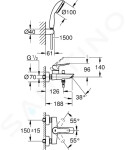 GROHE - QuickFix Start Vanová baterie s příslušenstvím, chrom 23413002