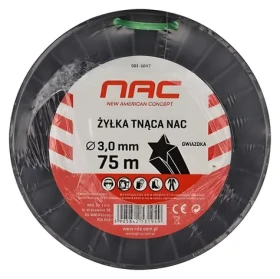 NAC Struna do sekačky hvězdicovitá 3 mm / Sekací struna / 74 m (001-0047)