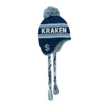 Outerstuff Dětská zimní čepice Seattle Kraken NHL Jacquard Tassel Knit With Pom
