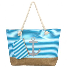 Módní plážová kabelka přes rameno Walura, světle modrá