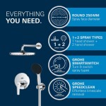 GROHE - QuickFix Start Sprchový set pod omítku, průměr 25 cm, 2 proudy, chrom 25292000