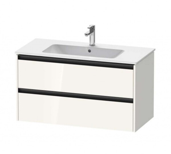 DURAVIT - Ketho.2 Umyvadlová skříňka 55x101x48 cm, 2 zásuvky, lesklá bílá K25264022220000