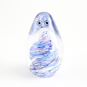 Studio Arhoj Skleněná figurka Crystal Blob Pastel Blue, modrá barva, sklo