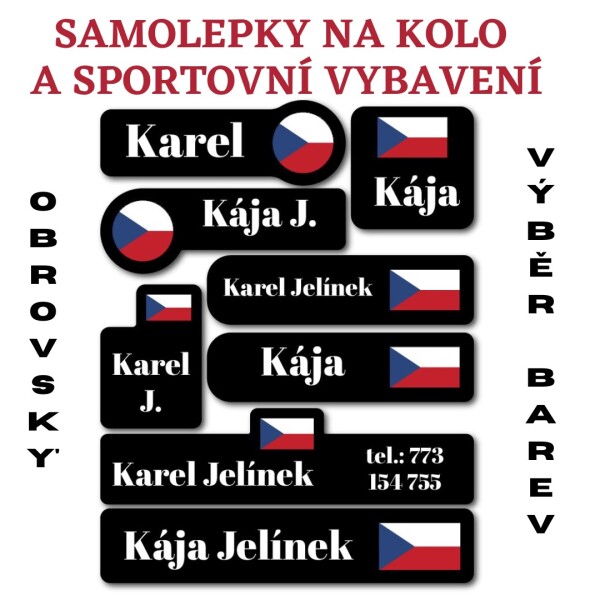 Cyklosamolepky VLAJKY, sada 16ks