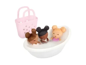 LULLABABY Panenky plyšové do vany v košíku Pink
