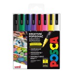 Uni Posca PC-3M sada základní barvy 8 ks, 0,9-1,3 mm