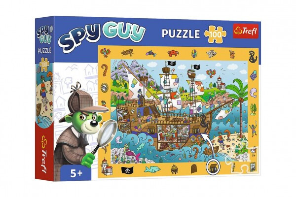 Puzzle s hledáním obrázků Spy Guy: Pirátská loď/100 dílků