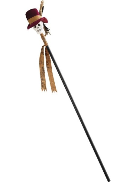 Skládací Voodoo hůlka s lebkou