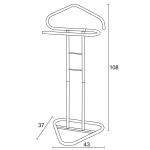 Němý sluha, výška 108 cm, kovová konstrukce, bílý matný lak, nosnost 4 kg