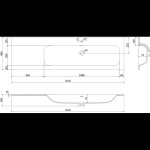 MEXEN/S - Orio koupelnová skříňka 160 cm s umyvadlem Vela pravá, 1S, 1D, grafit mat/bílá mat 91A13-16047-3-BBFF66-W23P01