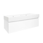 Koupelnová skříňka s umyvadlem SAT B-WAY 119x30x45 cm bílá lesk BWAY120WU2 BWAY120WU2