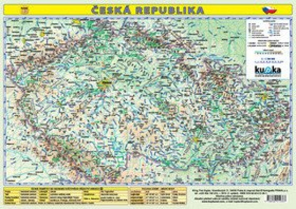 Česká republika mapa A3 lamino