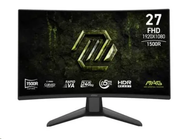 27" MSI MAG 274CF X24 černá / FHD / 1920 x 1080 / VA / 16:9 / 0.5ms / 4000:1 / HDMI+DP / VESA (4711377343275)