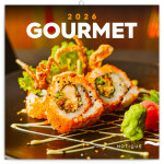 Nástěnný poznámkový kalendář 2026 NOTIQUE - Gourmet, 30 x 30 cm