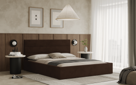 FRONTI Postel LIVO 120x200 hnědá s úložným prostorem