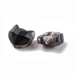 Skleněné korálky - broušená kočka - různé varianty - 8,5 x 8,5 x 5 mm - 1 ks Barva: Černá