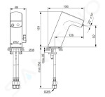 IDEAL STANDARD - Intelliflow Elektronická umyvadlová baterie, bateriové napájení, Black Onyx A7857B3