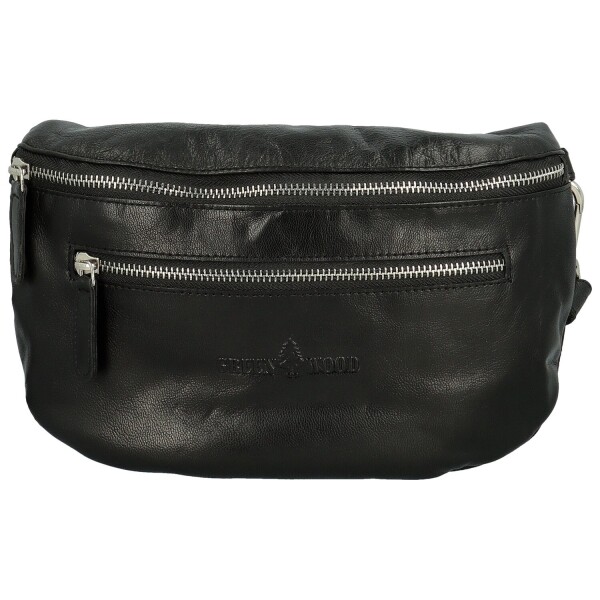 Módní dámská kožená kabelko-ledvinka GW Galatea, černá