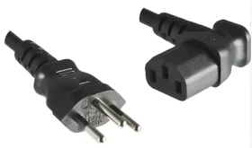MicroConnect Power Cord Swiss Typ J - C13 90° 1.8m černá / Švýcarská koncovka (PE160418A)