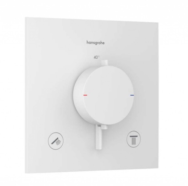 HANSGROHE - Ecostat Comfort E Termostatická baterie pod omítku, pro 2 spotřebiče, matná bílá 33711700