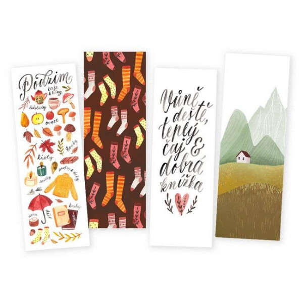 Záložky podzim 4 ks