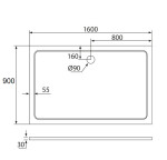 H K - Sprchový kout do U SYMPHONY D4 160 × 90 × 90 s posuvnými dveřmi – chrom, včetně sprchové vaničky z litého mramoru SE-SYMPD41609090/THOR-16090