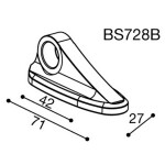 Montážní adaptér Bs728B pro zpětná zrcátka Rizoma do kapotáže - pro motocykly Suzuki Gsxr 1000/ 750/ 600, černý - Černá