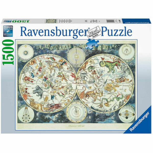 Ravensburger Mapa fantastická zvířata 160037 1500 dílků