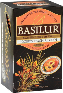 BASILUR Rooibos Peach Apricot přebal 25x1,5g
