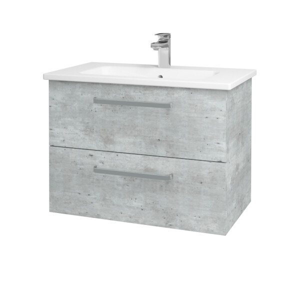 Dřevojas - Umyvadlová skříňka GIO SZZ2 80 - D01 Beton / Úchytka T01 / D01 Beton 82096A