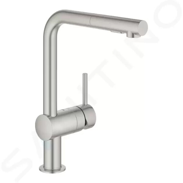 GROHE - Minta Dřezová baterie s výsuvnou sprškou, supersteel 30274DC0