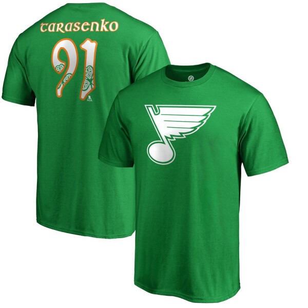 Fanatics Pánské Tričko St. Louis Blues Vladimir Tarasenko #91 St. Patrick's Day Name Number Velikost:
