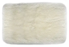 SPIRELLA Koupelnová předložka FINO bílá / Mikrovlákno / Vysoký vlas / Protiskluzová / 70 x 120 cm