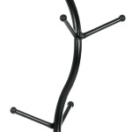 Věšák stojanový, výška 180 cm, kovová konstrukce, černý matný lak, nosnost 10 kg