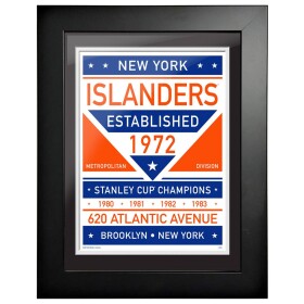 Mustang Obraz v rámu New York Islanders NHL 12 x 16 Dual Tone d