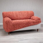 Bielastické potahy FUCO biobavlna cihlové trojkřeslo 170-220 cm