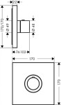 AXOR - ShowerSelect Highflow termostat pod omítku pro 1 spotřebič, chrom 36718000