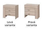 Noční stolek Cezar 21 - levá varianta Barva korpusu: Bílá