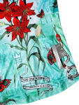 Cyklodres CYCOLOGY Tiger Lily, aqua, woman, krátký rukáv (Motiv Tiger Lily, velikost S)