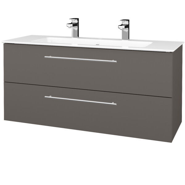 Dřevojas - Umyvadlová skříňka GIO SZZ2 120 - N06 Lava / Úchytka T02 / N06 Lava 406615B