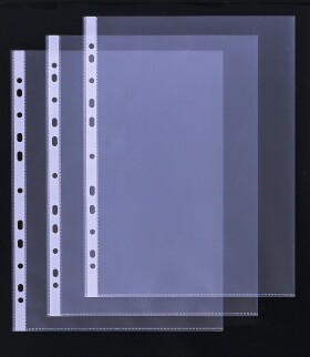 Prospektový obal A4 Herlitz, otvírání nahoře a po straně, čirý, pomerančový povrch, 50my, 100ks