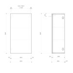 SAPHO - ESPACE skříňka 50x94x32cm, 1x dvířka, levá/pravá, bílá lesk ESC850-3030