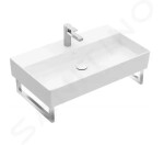 VILLEROY & BOCH - Memento 2.0 Umyvadlo 800x470 mm, s přepadem, otvor pro baterii, CeramicPlus, alpská bílá 4A2280R1