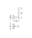 GROHE - Essentials Cube Držák rezervního toaletního papíru, chrom 40623001