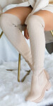 Sexy Fashionista Overknees barva BEIGE velikost 40