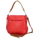 Trendy dámská koženková crossbody kabelka Naiara, červená