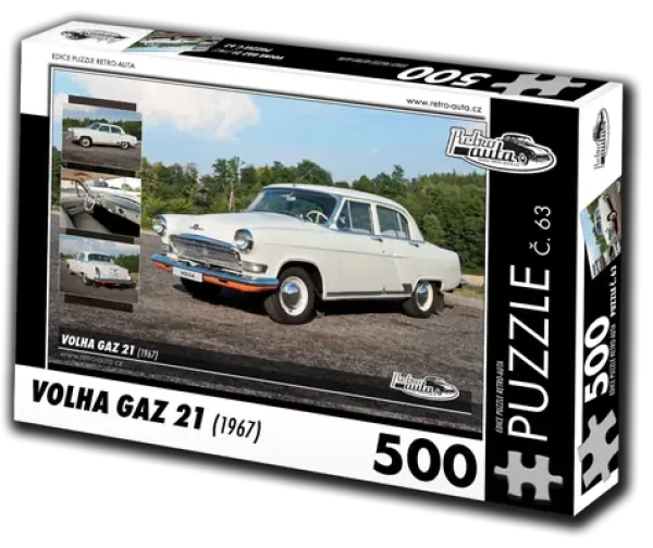 RETRO-AUTA Puzzle č. 63 Volha GAZ 21 (1967)