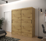 Šatní skříň Abi Jodelka 1 Barva korpusu: Dub artisan, Rozměry: 100 cm, Dveře: Bílá mat